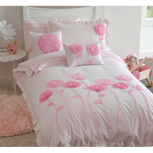 Maholi Ensemble de housse de couette rose Floret - Wayfair Canada